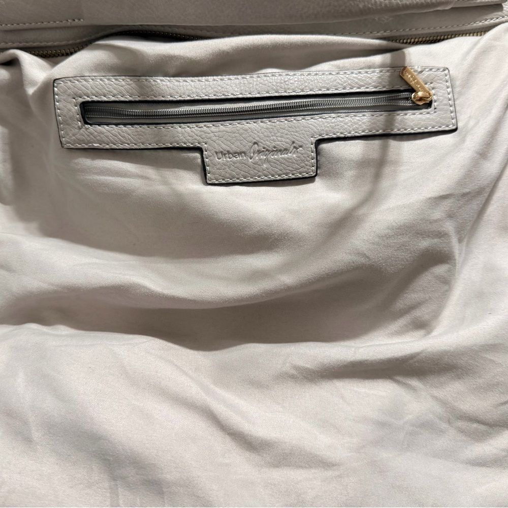 Urban Originals Vegan Leather Satchel Crossbody Light Gray - Picture 10 of 11